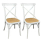 Wooden Contemporary Indoor Dining Side Chair Stackable Cross Back Chair White 2 Piece Set Clearhalo ' kitchen&dining_furn' 'Dining Chairs' 'Dining Tables & Seating' 'dining_chair' 'furn' 'furn_dining_chair' 'Furniture' 'furniture_dining_chair' 'Kitchen & Dining Furniture' 'kitchen' 3542290