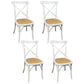 Wooden Contemporary Indoor Dining Side Chair Stackable Cross Back Chair White 4 Piece Set Clearhalo ' kitchen&dining_furn' 'Dining Chairs' 'Dining Tables & Seating' 'dining_chair' 'furn' 'furn_dining_chair' 'Furniture' 'furniture_dining_chair' 'Kitchen & Dining Furniture' 'kitchen' 3542291