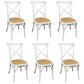 Wooden Contemporary Indoor Dining Side Chair Stackable Cross Back Chair White 6 Piece Set Clearhalo ' kitchen&dining_furn' 'Dining Chairs' 'Dining Tables & Seating' 'dining_chair' 'furn' 'furn_dining_chair' 'Furniture' 'furniture_dining_chair' 'Kitchen & Dining Furniture' 'kitchen' 3542293