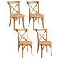 Wooden Contemporary Indoor Dining Side Chair Stackable Cross Back Chair Natural 4 Piece Set Clearhalo ' kitchen&dining_furn' 'Dining Chairs' 'Dining Tables & Seating' 'dining_chair' 'furn' 'furn_dining_chair' 'Furniture' 'furniture_dining_chair' 'Kitchen & Dining Furniture' 'kitchen' 3542297