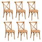 Wooden Contemporary Indoor Dining Side Chair Stackable Cross Back Chair Natural 6 Piece Set Clearhalo ' kitchen&dining_furn' 'Dining Chairs' 'Dining Tables & Seating' 'dining_chair' 'furn' 'furn_dining_chair' 'Furniture' 'furniture_dining_chair' 'Kitchen & Dining Furniture' 'kitchen' 3542299
