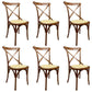Wooden Contemporary Indoor Dining Side Chair Stackable Cross Back Chair Walnut 6 Piece Set Clearhalo ' kitchen&dining_furn' 'Dining Chairs' 'Dining Tables & Seating' 'dining_chair' 'furn' 'furn_dining_chair' 'Furniture' 'furniture_dining_chair' 'Kitchen & Dining Furniture' 'kitchen' 3542304