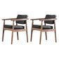 Contemporary Kitchen Leather Square Dining Chair Open Back Dining Side Chair Black 2 Piece Set Gray Clearhalo ' kitchen&dining_furn' 'Dining Chairs' 'Dining Tables & Seating' 'dining_chair' 'furn' 'furn_dining_chair' 'Furniture' 'furniture_dining_chair' 'Kitchen & Dining Furniture' 'kitchen' 3542308
