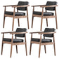 Contemporary Kitchen Leather Square Dining Chair Open Back Dining Side Chair Black 4 Piece Set Gray Clearhalo ' kitchen&dining_furn' 'Dining Chairs' 'Dining Tables & Seating' 'dining_chair' 'furn' 'furn_dining_chair' 'Furniture' 'furniture_dining_chair' 'Kitchen & Dining Furniture' 'kitchen' 3542310