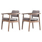 Contemporary Kitchen Leather Square Dining Chair Open Back Dining Side Chair Grey 2 Piece Set Gray Clearhalo ' kitchen&dining_furn' 'Dining Chairs' 'Dining Tables & Seating' 'dining_chair' 'furn' 'furn_dining_chair' 'Furniture' 'furniture_dining_chair' 'Kitchen & Dining Furniture' 'kitchen' 3542313