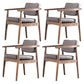 Contemporary Kitchen Leather Square Dining Chair Open Back Dining Side Chair Grey 4 Piece Set Gray Clearhalo ' kitchen&dining_furn' 'Dining Chairs' 'Dining Tables & Seating' 'dining_chair' 'furn' 'furn_dining_chair' 'Furniture' 'furniture_dining_chair' 'Kitchen & Dining Furniture' 'kitchen' 3542315