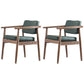 Contemporary Kitchen Leather Square Dining Chair Open Back Dining Side Chair Blackish Green 2 Piece Set Gray Clearhalo ' kitchen&dining_furn' 'Dining Chairs' 'Dining Tables & Seating' 'dining_chair' 'furn' 'furn_dining_chair' 'Furniture' 'furniture_dining_chair' 'Kitchen & Dining Furniture' 'kitchen' 3542319