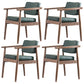 Contemporary Kitchen Leather Square Dining Chair Open Back Dining Side Chair Blackish Green 4 Piece Set Gray Clearhalo ' kitchen&dining_furn' 'Dining Chairs' 'Dining Tables & Seating' 'dining_chair' 'furn' 'furn_dining_chair' 'Furniture' 'furniture_dining_chair' 'Kitchen & Dining Furniture' 'kitchen' 3542321