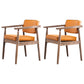 Contemporary Kitchen Leather Square Dining Chair Open Back Dining Side Chair Orange 2 Piece Set Gray Clearhalo ' kitchen&dining_furn' 'Dining Chairs' 'Dining Tables & Seating' 'dining_chair' 'furn' 'furn_dining_chair' 'Furniture' 'furniture_dining_chair' 'Kitchen & Dining Furniture' 'kitchen' 3542326