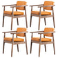 Contemporary Kitchen Leather Square Dining Chair Open Back Dining Side Chair Orange 4 Piece Set Gray Clearhalo ' kitchen&dining_furn' 'Dining Chairs' 'Dining Tables & Seating' 'dining_chair' 'furn' 'furn_dining_chair' 'Furniture' 'furniture_dining_chair' 'Kitchen & Dining Furniture' 'kitchen' 3542327