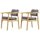 Contemporary Kitchen Leather Square Dining Chair Open Back Dining Side Chair Grey 2 Piece Set Natural Wood Clearhalo ' kitchen&dining_furn' 'Dining Chairs' 'Dining Tables & Seating' 'dining_chair' 'furn' 'furn_dining_chair' 'Furniture' 'furniture_dining_chair' 'Kitchen & Dining Furniture' 'kitchen' 3542333