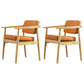 Contemporary Kitchen Leather Square Dining Chair Open Back Dining Side Chair Orange 2 Piece Set Natural Wood Clearhalo ' kitchen&dining_furn' 'Dining Chairs' 'Dining Tables & Seating' 'dining_chair' 'furn' 'furn_dining_chair' 'Furniture' 'furniture_dining_chair' 'Kitchen & Dining Furniture' 'kitchen' 3542339
