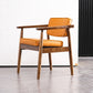 Contemporary Kitchen Leather Square Dining Chair Open Back Dining Side Chair Orange 1 Piece Walnut Clearhalo ' kitchen&dining_furn' 'Dining Chairs' 'Dining Tables & Seating' 'dining_chair' 'furn' 'furn_dining_chair' 'Furniture' 'furniture_dining_chair' 'Kitchen & Dining Furniture' 'kitchen' 3542350