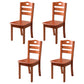 Wooden Traditional Indoor Dining Side Chair Ladder Back Dining Side Chair Red 4 Piece Set Clearhalo ' kitchen&dining_furn' 'Dining Chairs' 'Dining Tables & Seating' 'dining_chair' 'furn' 'furn_dining_chair' 'Furniture' 'furniture_dining_chair' 'Kitchen & Dining Furniture' 'kitchen' 3542355