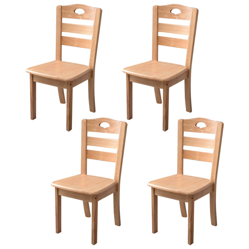 Wooden Traditional Indoor Dining Side Chair Ladder Back Dining Side Chair Natural 4 Piece Set Clearhalo ' kitchen&dining_furn' 'Dining Chairs' 'Dining Tables & Seating' 'dining_chair' 'furn' 'furn_dining_chair' 'Furniture' 'furniture_dining_chair' 'Kitchen & Dining Furniture' 'kitchen' 3542361