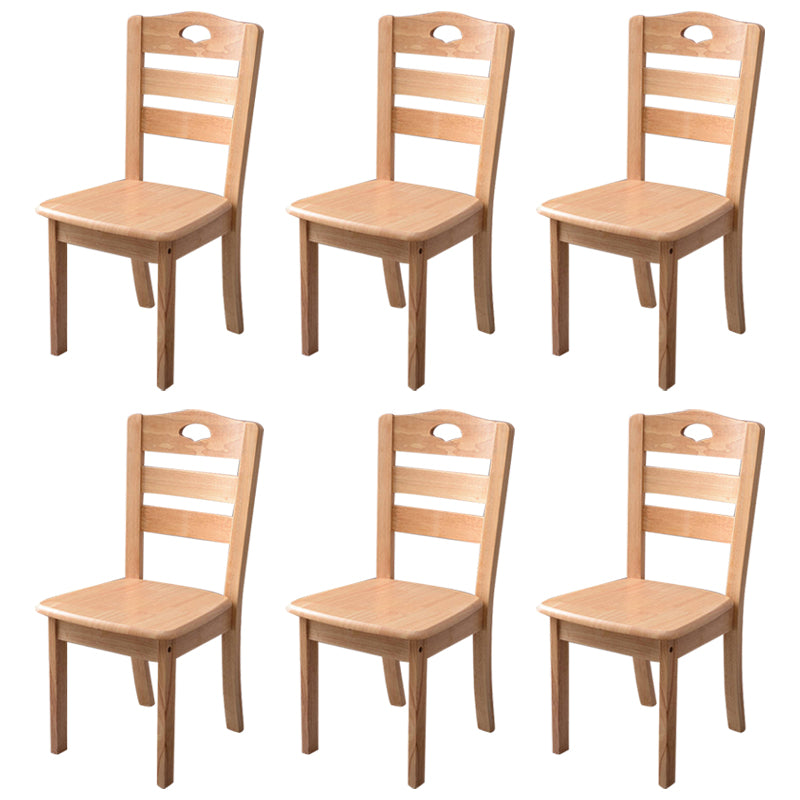 Wooden Traditional Indoor Dining Side Chair Ladder Back Dining Side Chair Natural 6 Piece Set Clearhalo ' kitchen&dining_furn' 'Dining Chairs' 'Dining Tables & Seating' 'dining_chair' 'furn' 'furn_dining_chair' 'Furniture' 'furniture_dining_chair' 'Kitchen & Dining Furniture' 'kitchen' 3542363