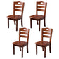Wooden Traditional Indoor Dining Side Chair Ladder Back Dining Side Chair Walnut 4 Piece Set Clearhalo ' kitchen&dining_furn' 'Dining Chairs' 'Dining Tables & Seating' 'dining_chair' 'furn' 'furn_dining_chair' 'Furniture' 'furniture_dining_chair' 'Kitchen & Dining Furniture' 'kitchen' 3542366