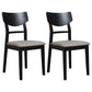 Traditional Indoor Dining Side Chair Wood Finish Ladder Back Stacking Dining Chair Black Gray 2 Piece Set Clearhalo ' kitchen&dining_furn' 'Dining Chairs' 'Dining Tables & Seating' 'dining_chair' 'furn' 'furn_dining_chair' 'Furniture' 'furniture_dining_chair' 'Kitchen & Dining Furniture' 'kitchen' 3542369