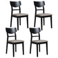Traditional Indoor Dining Side Chair Wood Finish Ladder Back Stacking Dining Chair Black Gray 4 Piece Set Clearhalo ' kitchen&dining_furn' 'Dining Chairs' 'Dining Tables & Seating' 'dining_chair' 'furn' 'furn_dining_chair' 'Furniture' 'furniture_dining_chair' 'Kitchen & Dining Furniture' 'kitchen' 3542371