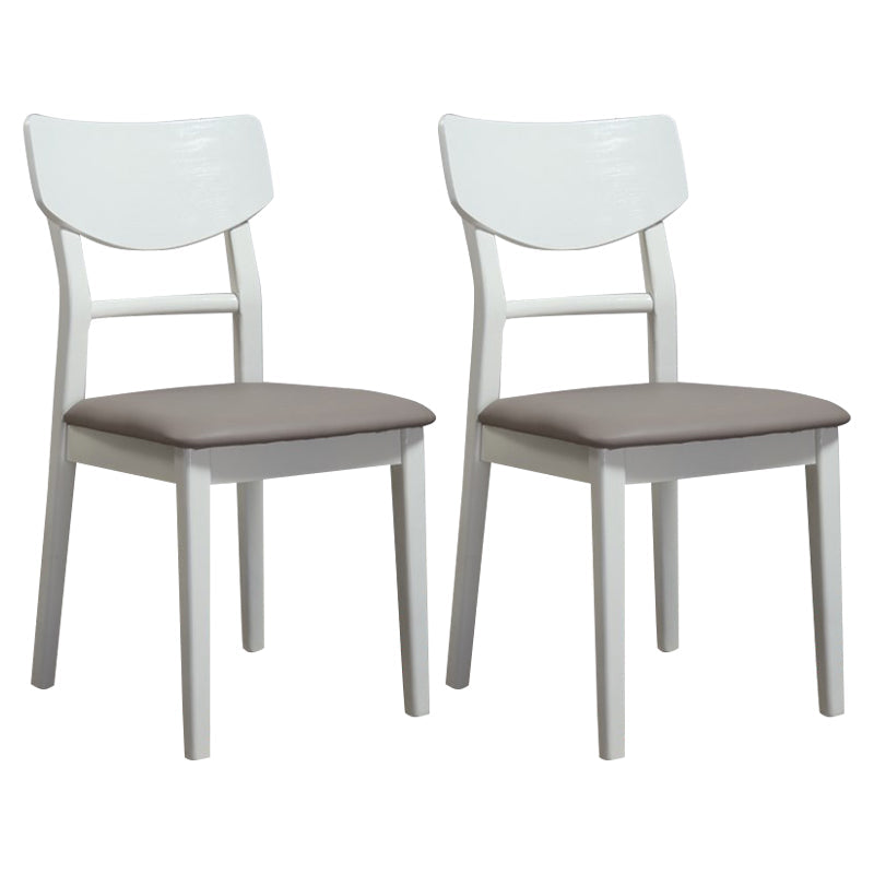 Traditional Indoor Dining Side Chair Wood Finish Ladder Back Stacking Dining Chair White Gray 2 Piece Set Clearhalo ' kitchen&dining_furn' 'Dining Chairs' 'Dining Tables & Seating' 'dining_chair' 'furn' 'furn_dining_chair' 'Furniture' 'furniture_dining_chair' 'Kitchen & Dining Furniture' 'kitchen' 3542375