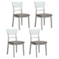 Traditional Indoor Dining Side Chair Wood Finish Ladder Back Stacking Dining Chair White Gray 4 Piece Set Clearhalo ' kitchen&dining_furn' 'Dining Chairs' 'Dining Tables & Seating' 'dining_chair' 'furn' 'furn_dining_chair' 'Furniture' 'furniture_dining_chair' 'Kitchen & Dining Furniture' 'kitchen' 3542377
