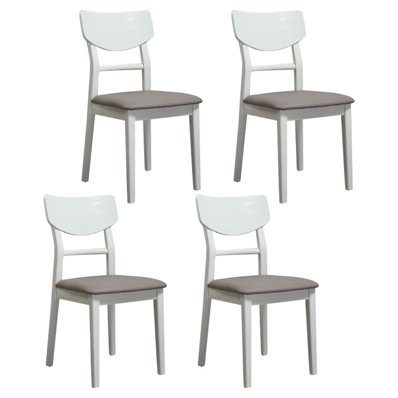 Traditional Indoor Dining Side Chair Wood Finish Ladder Back Stacking Dining Chair White Gray 4 Piece Set Clearhalo ' kitchen&dining_furn' 'Dining Chairs' 'Dining Tables & Seating' 'dining_chair' 'furn' 'furn_dining_chair' 'Furniture' 'furniture_dining_chair' 'Kitchen & Dining Furniture' 'kitchen' 3542377