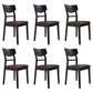 Traditional Indoor Dining Side Chair Wood Finish Ladder Back Stacking Dining Chair Black Brown 6 Piece Set Clearhalo ' kitchen&dining_furn' 'Dining Chairs' 'Dining Tables & Seating' 'dining_chair' 'furn' 'furn_dining_chair' 'Furniture' 'furniture_dining_chair' 'Kitchen & Dining Furniture' 'kitchen' 3542384