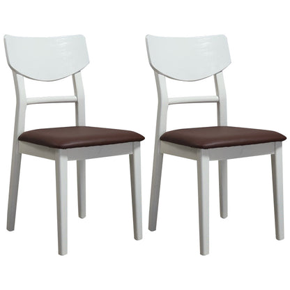 Traditional Indoor Dining Side Chair Wood Finish Ladder Back Stacking Dining Chair White Brown 2 Piece Set Clearhalo ' kitchen&dining_furn' 'Dining Chairs' 'Dining Tables & Seating' 'dining_chair' 'furn' 'furn_dining_chair' 'Furniture' 'furniture_dining_chair' 'Kitchen & Dining Furniture' 'kitchen' 3542386