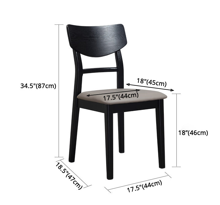 Traditional Indoor Dining Side Chair Wood Finish Ladder Back Stacking Dining Chair Clearhalo ' kitchen&dining_furn' 'Dining Chairs' 'Dining Tables & Seating' 'dining_chair' 'furn' 'furn_dining_chair' 'Furniture' 'furniture_dining_chair' 'Kitchen & Dining Furniture' 'kitchen' 3542387