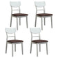 Traditional Indoor Dining Side Chair Wood Finish Ladder Back Stacking Dining Chair White Brown 4 Piece Set Clearhalo ' kitchen&dining_furn' 'Dining Chairs' 'Dining Tables & Seating' 'dining_chair' 'furn' 'furn_dining_chair' 'Furniture' 'furniture_dining_chair' 'Kitchen & Dining Furniture' 'kitchen' 3542388