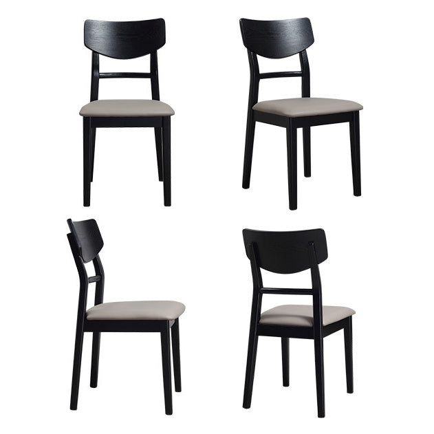 Traditional Indoor Dining Side Chair Wood Finish Ladder Back Stacking Dining Chair Clearhalo ' kitchen&dining_furn' 'Dining Chairs' 'Dining Tables & Seating' 'dining_chair' 'furn' 'furn_dining_chair' 'Furniture' 'furniture_dining_chair' 'Kitchen & Dining Furniture' 'kitchen' 3542389