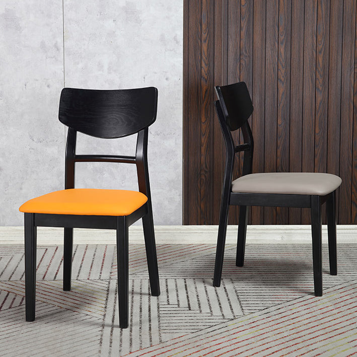 Traditional Indoor Dining Side Chair Wood Finish Ladder Back Stacking Dining Chair Clearhalo ' kitchen&dining_furn' 'Dining Chairs' 'Dining Tables & Seating' 'dining_chair' 'furn' 'furn_dining_chair' 'Furniture' 'furniture_dining_chair' 'Kitchen & Dining Furniture' 'kitchen' 3542391