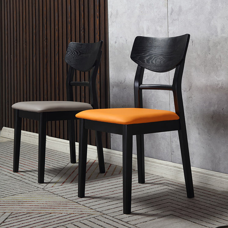 Traditional Indoor Dining Side Chair Wood Finish Ladder Back Stacking Dining Chair Clearhalo ' kitchen&dining_furn' 'Dining Chairs' 'Dining Tables & Seating' 'dining_chair' 'furn' 'furn_dining_chair' 'Furniture' 'furniture_dining_chair' 'Kitchen & Dining Furniture' 'kitchen' 3542392