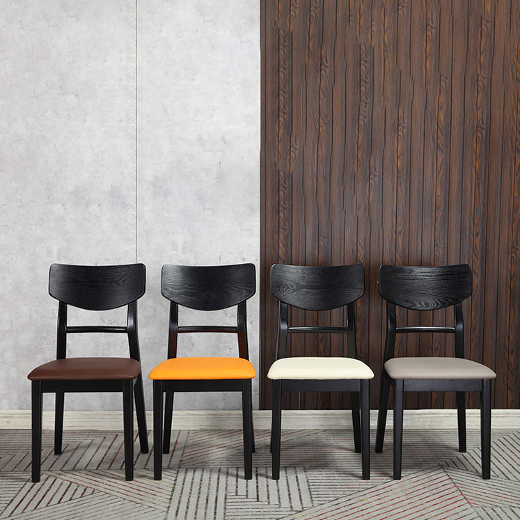 Traditional Indoor Dining Side Chair Wood Finish Ladder Back Stacking Dining Chair Clearhalo ' kitchen&dining_furn' 'Dining Chairs' 'Dining Tables & Seating' 'dining_chair' 'furn' 'furn_dining_chair' 'Furniture' 'furniture_dining_chair' 'Kitchen & Dining Furniture' 'kitchen' 3542393