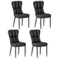 Metal Modern Dining Side Chair with Color Cushion Parsons Chairs for Home Black 4 Piece Set Black Clearhalo ' kitchen&dining_furn' 'Dining Chairs' 'Dining Tables & Seating' 'dining_chair' 'furn' 'furn_dining_chair' 'Furniture' 'furniture_dining_chair' 'Kitchen & Dining Furniture' 'kitchen' 3542399