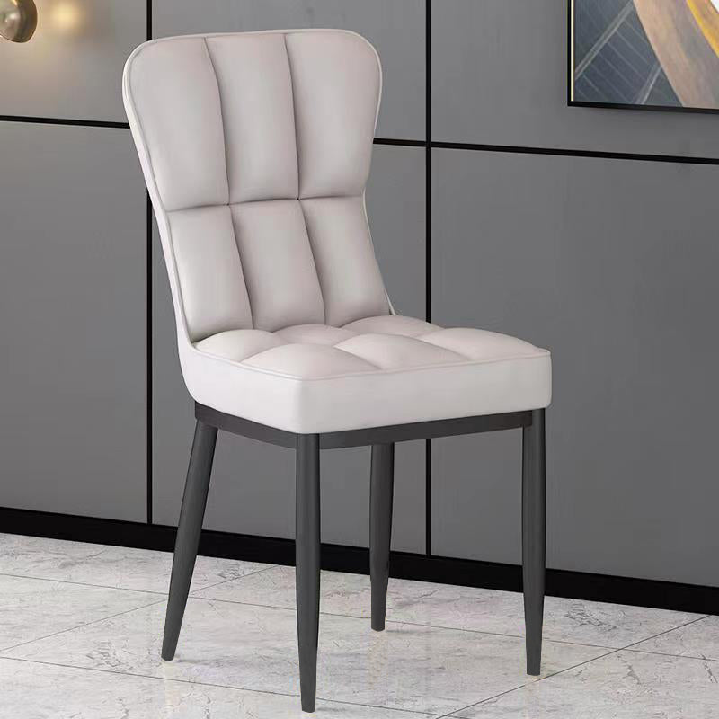 Metal Modern Dining Side Chair with Color Cushion Parsons Chairs for Home Grey 1 Piece Black Clearhalo ' kitchen&dining_furn' 'Dining Chairs' 'Dining Tables & Seating' 'dining_chair' 'furn' 'furn_dining_chair' 'Furniture' 'furniture_dining_chair' 'Kitchen & Dining Furniture' 'kitchen' 3542401