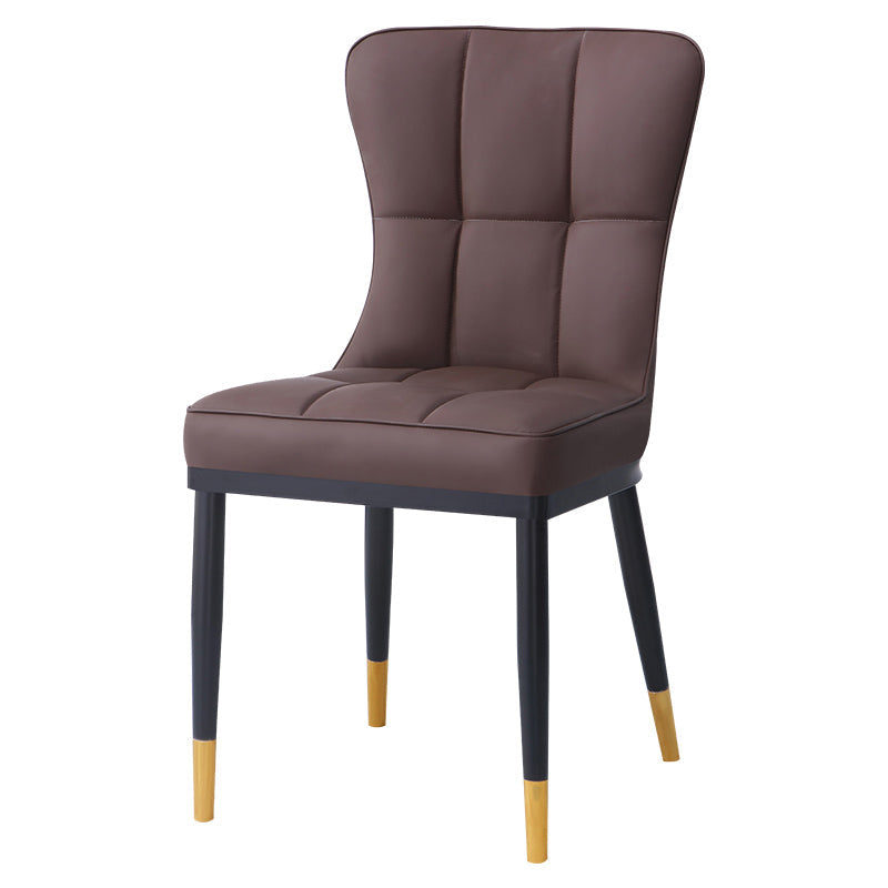 Metal Modern Dining Side Chair with Color Cushion Parsons Chairs for Home Clearhalo ' kitchen&dining_furn' 'Dining Chairs' 'Dining Tables & Seating' 'dining_chair' 'furn' 'furn_dining_chair' 'Furniture' 'furniture_dining_chair' 'Kitchen & Dining Furniture' 'kitchen' 3542402