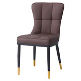 Metal Modern Dining Side Chair with Color Cushion Parsons Chairs for Home Clearhalo ' kitchen&dining_furn' 'Dining Chairs' 'Dining Tables & Seating' 'dining_chair' 'furn' 'furn_dining_chair' 'Furniture' 'furniture_dining_chair' 'Kitchen & Dining Furniture' 'kitchen' 3542402