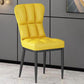 Metal Modern Dining Side Chair with Color Cushion Parsons Chairs for Home Yellow 1 Piece Black Clearhalo ' kitchen&dining_furn' 'Dining Chairs' 'Dining Tables & Seating' 'dining_chair' 'furn' 'furn_dining_chair' 'Furniture' 'furniture_dining_chair' 'Kitchen & Dining Furniture' 'kitchen' 3542413