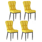 Metal Modern Dining Side Chair with Color Cushion Parsons Chairs for Home Yellow 4 Piece Set Black Clearhalo ' kitchen&dining_furn' 'Dining Chairs' 'Dining Tables & Seating' 'dining_chair' 'furn' 'furn_dining_chair' 'Furniture' 'furniture_dining_chair' 'Kitchen & Dining Furniture' 'kitchen' 3542415