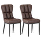 Metal Modern Dining Side Chair with Color Cushion Parsons Chairs for Home Brown 2 Piece Set Black Clearhalo ' kitchen&dining_furn' 'Dining Chairs' 'Dining Tables & Seating' 'dining_chair' 'furn' 'furn_dining_chair' 'Furniture' 'furniture_dining_chair' 'Kitchen & Dining Furniture' 'kitchen' 3542417