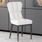 Metal Modern Dining Side Chair with Color Cushion Parsons Chairs for Home Off-White 1 Piece Black Clearhalo ' kitchen&dining_furn' 'Dining Chairs' 'Dining Tables & Seating' 'dining_chair' 'furn' 'furn_dining_chair' 'Furniture' 'furniture_dining_chair' 'Kitchen & Dining Furniture' 'kitchen' 3542419