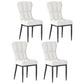 Metal Modern Dining Side Chair with Color Cushion Parsons Chairs for Home Off-White 4 Piece Set Black Clearhalo ' kitchen&dining_furn' 'Dining Chairs' 'Dining Tables & Seating' 'dining_chair' 'furn' 'furn_dining_chair' 'Furniture' 'furniture_dining_chair' 'Kitchen & Dining Furniture' 'kitchen' 3542421