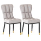 Metal Modern Dining Side Chair with Color Cushion Parsons Chairs for Home Grey 2 Piece Set Brass Gold Clearhalo ' kitchen&dining_furn' 'Dining Chairs' 'Dining Tables & Seating' 'dining_chair' 'furn' 'furn_dining_chair' 'Furniture' 'furniture_dining_chair' 'Kitchen & Dining Furniture' 'kitchen' 3542426