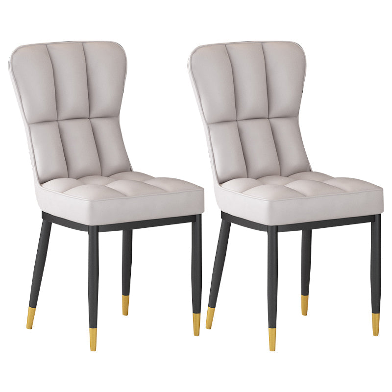 Metal Modern Dining Side Chair with Color Cushion Parsons Chairs for Home Grey 2 Piece Set Brass Gold Clearhalo ' kitchen&dining_furn' 'Dining Chairs' 'Dining Tables & Seating' 'dining_chair' 'furn' 'furn_dining_chair' 'Furniture' 'furniture_dining_chair' 'Kitchen & Dining Furniture' 'kitchen' 3542426