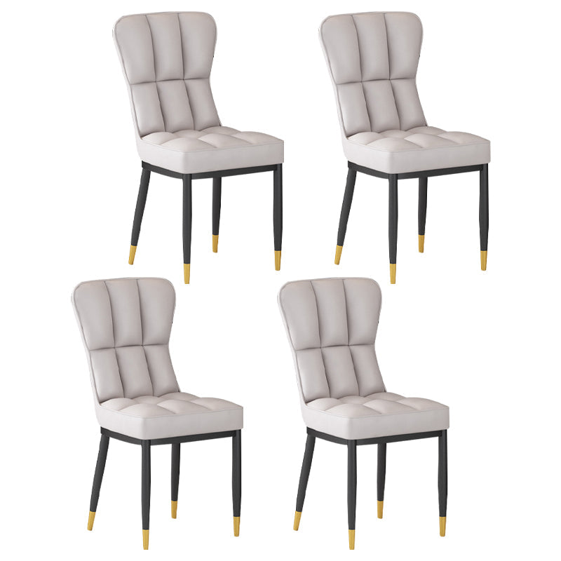 Metal Modern Dining Side Chair with Color Cushion Parsons Chairs for Home Grey 4 Piece Set Brass Gold Clearhalo ' kitchen&dining_furn' 'Dining Chairs' 'Dining Tables & Seating' 'dining_chair' 'furn' 'furn_dining_chair' 'Furniture' 'furniture_dining_chair' 'Kitchen & Dining Furniture' 'kitchen' 3542427