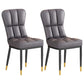 Metal Modern Dining Side Chair with Color Cushion Parsons Chairs for Home Dark Gray 2 Piece Set Brass Gold Clearhalo ' kitchen&dining_furn' 'Dining Chairs' 'Dining Tables & Seating' 'dining_chair' 'furn' 'furn_dining_chair' 'Furniture' 'furniture_dining_chair' 'Kitchen & Dining Furniture' 'kitchen' 3542429