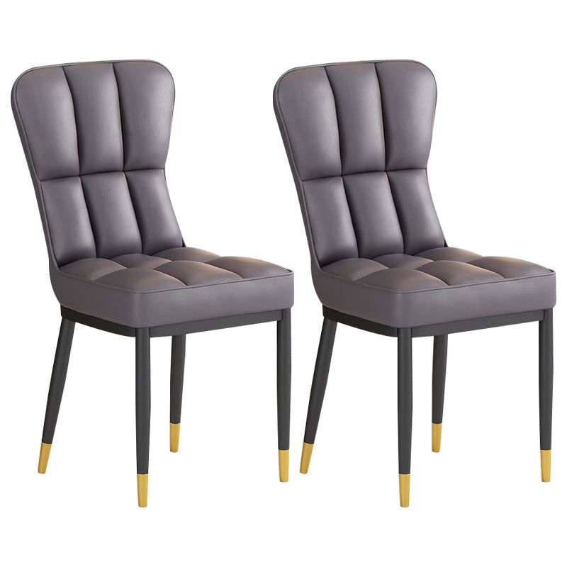 Metal Modern Dining Side Chair with Color Cushion Parsons Chairs for Home Dark Gray 2 Piece Set Brass Gold Clearhalo ' kitchen&dining_furn' 'Dining Chairs' 'Dining Tables & Seating' 'dining_chair' 'furn' 'furn_dining_chair' 'Furniture' 'furniture_dining_chair' 'Kitchen & Dining Furniture' 'kitchen' 3542429