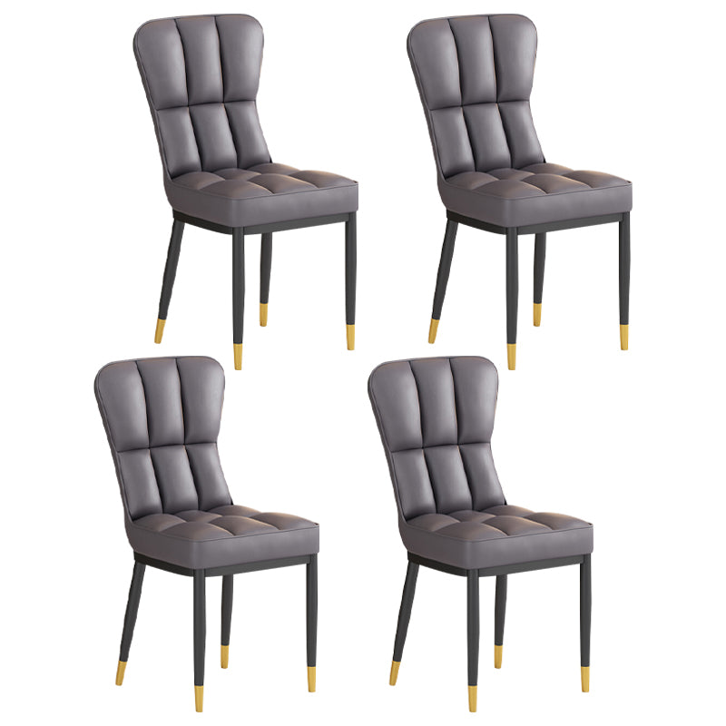 Metal Modern Dining Side Chair with Color Cushion Parsons Chairs for Home Dark Gray 4 Piece Set Brass Gold Clearhalo ' kitchen&dining_furn' 'Dining Chairs' 'Dining Tables & Seating' 'dining_chair' 'furn' 'furn_dining_chair' 'Furniture' 'furniture_dining_chair' 'Kitchen & Dining Furniture' 'kitchen' 3542430