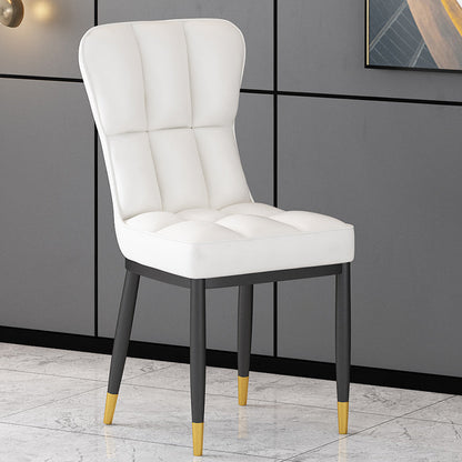 Metal Modern Dining Side Chair with Color Cushion Parsons Chairs for Home Off-White 1 Piece Brass Gold Clearhalo ' kitchen&dining_furn' 'Dining Chairs' 'Dining Tables & Seating' 'dining_chair' 'furn' 'furn_dining_chair' 'Furniture' 'furniture_dining_chair' 'Kitchen & Dining Furniture' 'kitchen' 3542437